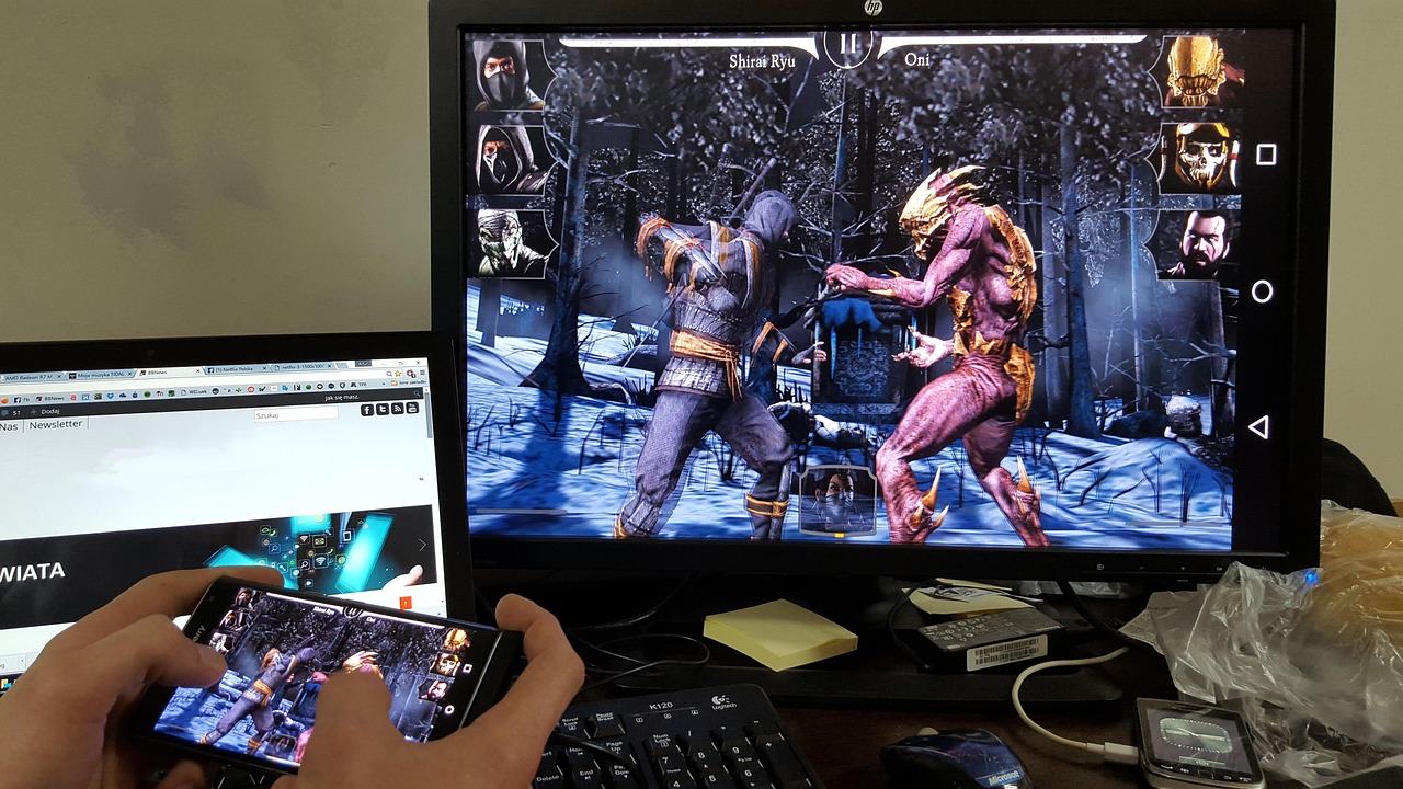 Mobile phone showing a game interface, representing mobile live-service gaming